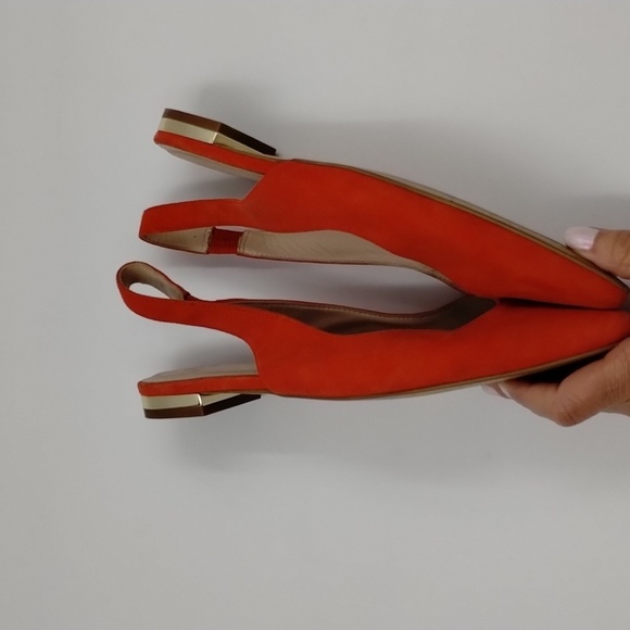 Marc Fisher Ltd. coral strap back flats size 7M pointed toe flats gold accent - Picture 4 of 10